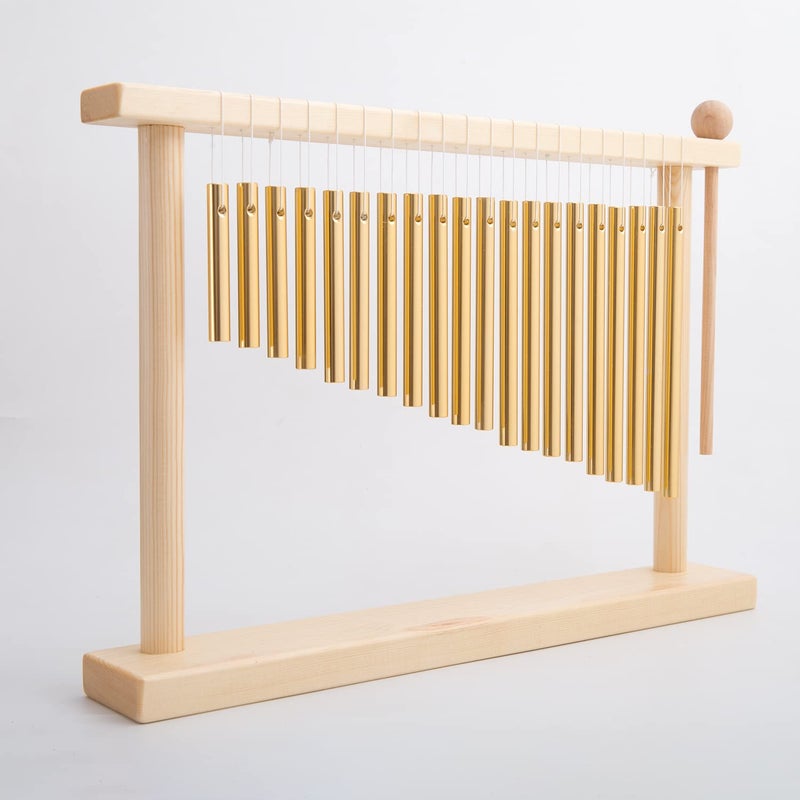ENNBOM 20 Note Chime Wind Chime 20 Bars Instrument Percussion with Mallet (Gold) - Image 3